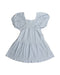 A Blue Sleeveless Dresses from Seed in size 10Y for girl. (Back View)