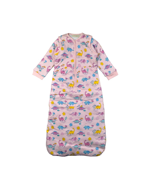 A Pink Sleepsacs from Jojo Maman Bébé in size 6-12M for girl. (Front View)