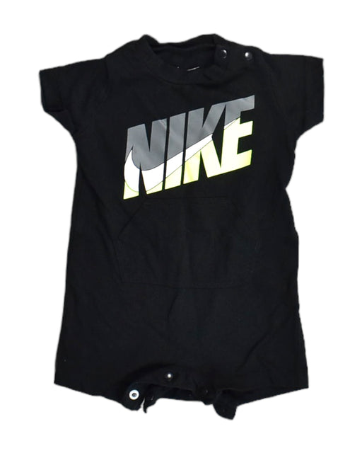 A Blue Short Sleeve Rompers from Nike in size 0-3M for boy. (Front View)