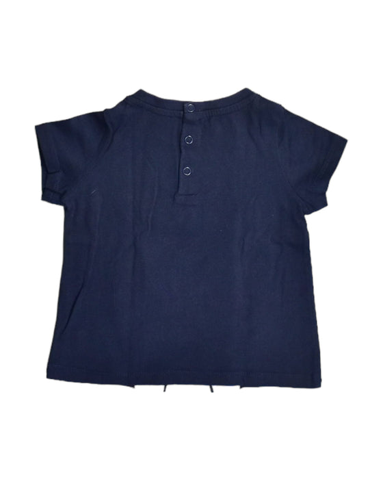 A Blue Short Sleeve Tops from Du Pareil au même in size 18-24M for girl. (Back View)