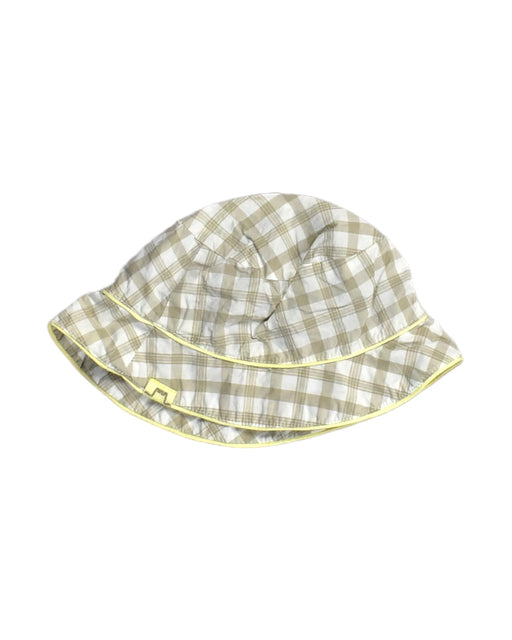 A Yellow Sun Hats from Chateau de Sable in size 6-12M for girl. (Front View)