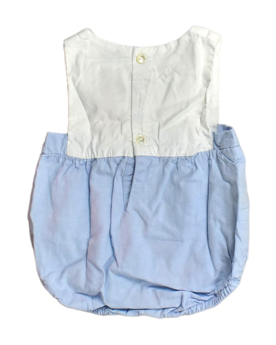 A White Sleeveless Rompers from Jacadi in size Newborn for girl. (Back View)