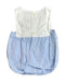 A White Sleeveless Rompers from Jacadi in size Newborn for girl. (Back View)
