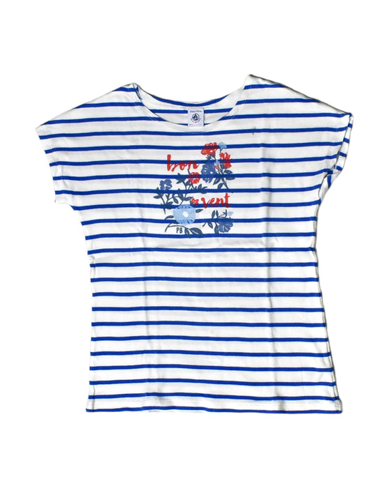 A Blue Short Sleeve Tops from Petit Bateau in size 10Y for girl. (Front View)