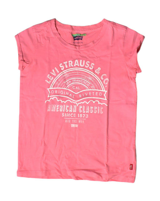 A Pink Sleeveless Tops from Levi's in size 10Y for girl. (Front View)