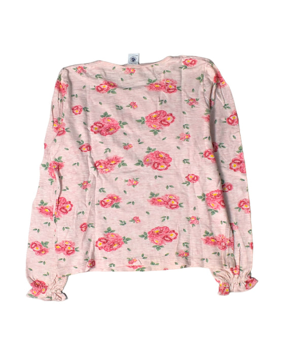 A Pink Long Sleeve Tops from Petit Bateau in size 10Y for girl. (Back View)