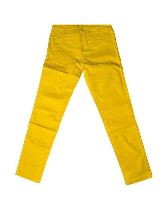 A Yellow Casual Pants from Petit Bateau in size 10Y for girl. (Back View)