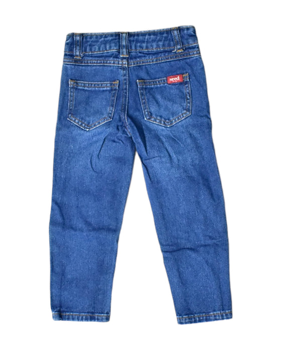 A Blue Jeans from Seed in size 2T for girl. (Back View)