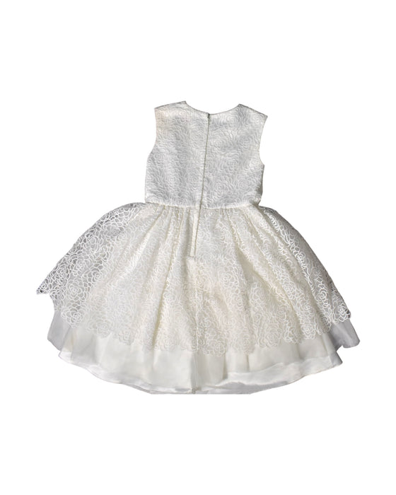 A White Sleeveless Dresses from bloomB in size 7Y for girl. (Back View)