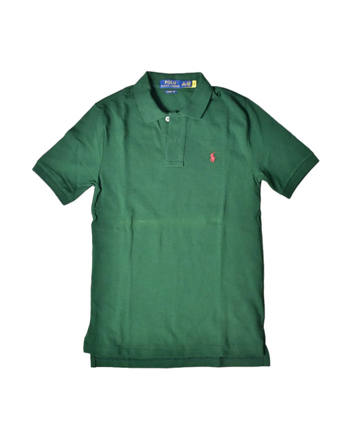 A Green Short Sleeve Polos from Polo Ralph Lauren in size 12Y for boy. (Front View)