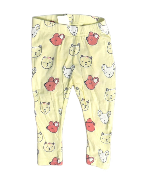 A Yellow Leggings from Seed in size 0-3M for girl. (Front View)