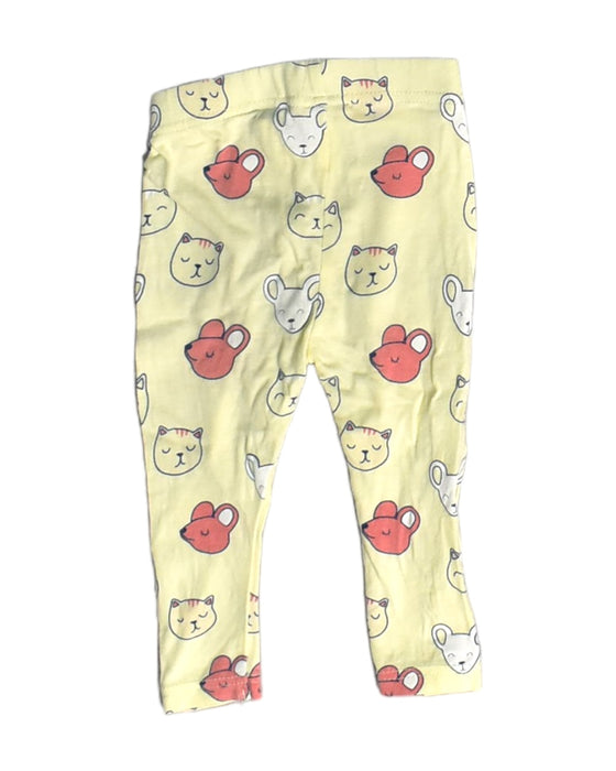 A Yellow Leggings from Seed in size 0-3M for girl. (Back View)