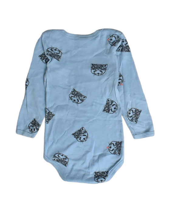 A Blue Long Sleeve Bodysuits from Petit Bateau in size 18-24M for boy. (Back View)