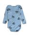 A Blue Long Sleeve Bodysuits from Petit Bateau in size 18-24M for boy. (Back View)
