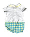 A White Short Sleeve Rompers from Sergent Major in size 6-12M for girl. (Back View)