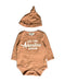 A Orange Gift Sets from Rabbit + Bear in size 3-6M for girl. (Front View)