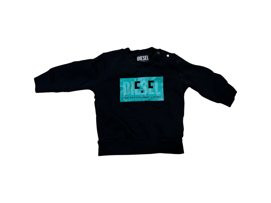 A Black Crewneck Sweatshirts from Diesel in size 12-18M for neutral. (Front View)