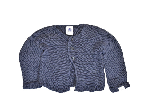 A Blue Cardigans from Petit Bateau in size 3-6M for girl. (Front View)