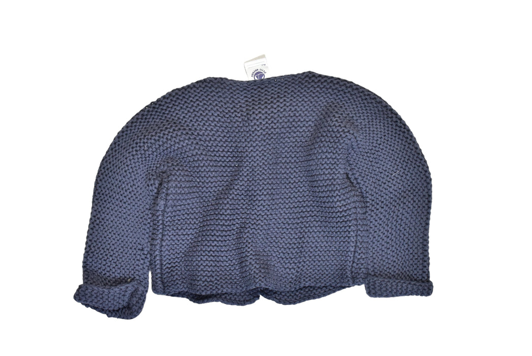 A Blue Cardigans from Petit Bateau in size 3-6M for girl. (Back View)