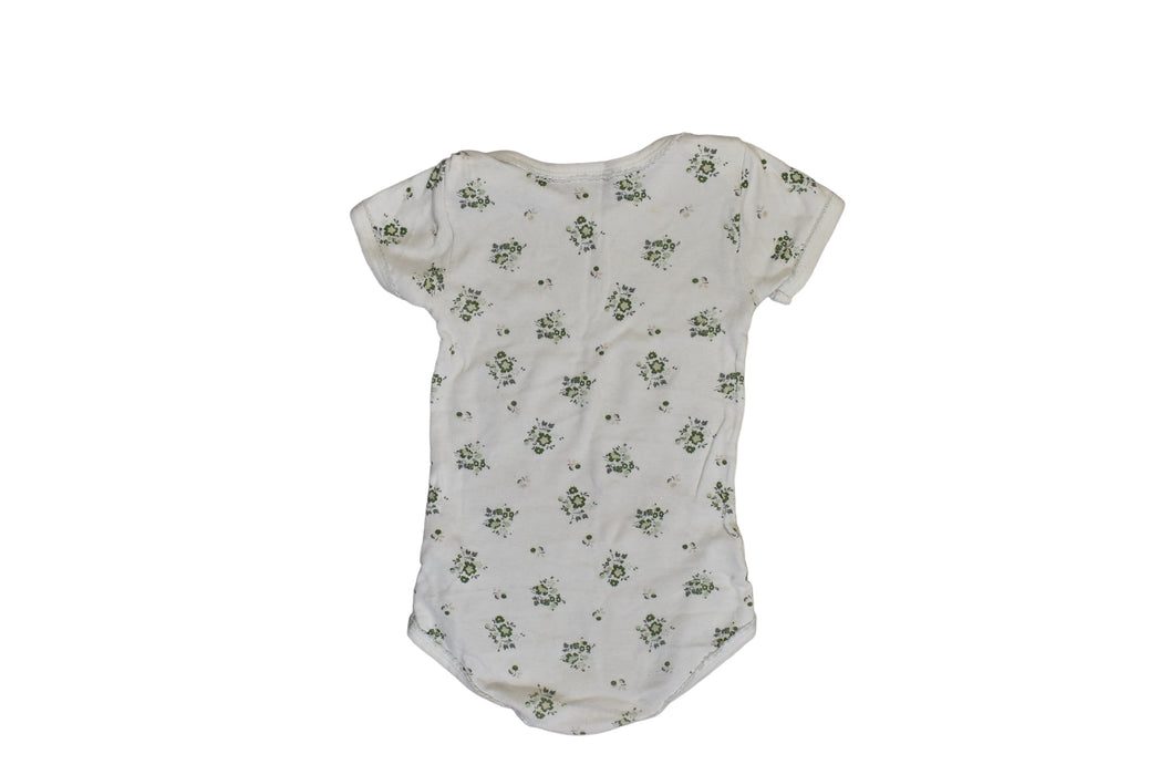 A White Short Sleeve Bodysuits from Petit Bateau in size 12-18M for girl. (Back View)