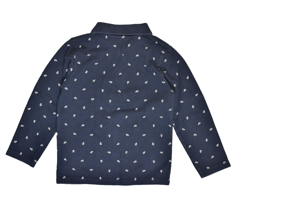 A Blue Long Sleeve Polos from Petit Bateau in size 3T for boy. (Back View)