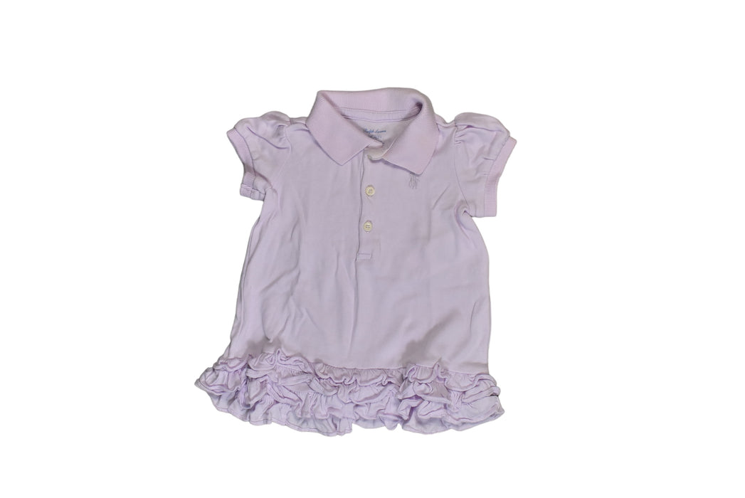 A Pink Sleeveless Dresses from Ralph Lauren in size 0-3M for girl. (Front View)