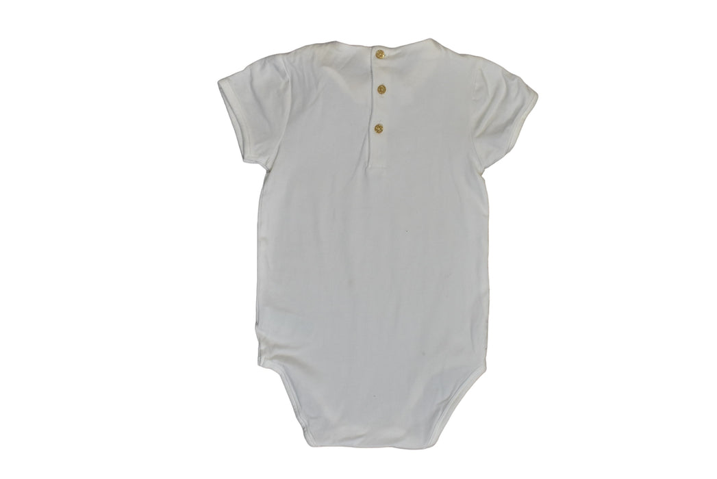 A White Short Sleeve Bodysuits from Chateau de Sable in size 3-6M for boy. (Back View)