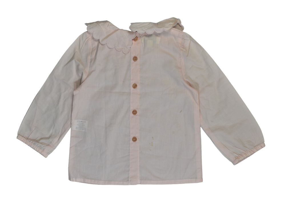A Pink Long Sleeve Shirts from Olivier London in size 6-12M for girl. (Back View)