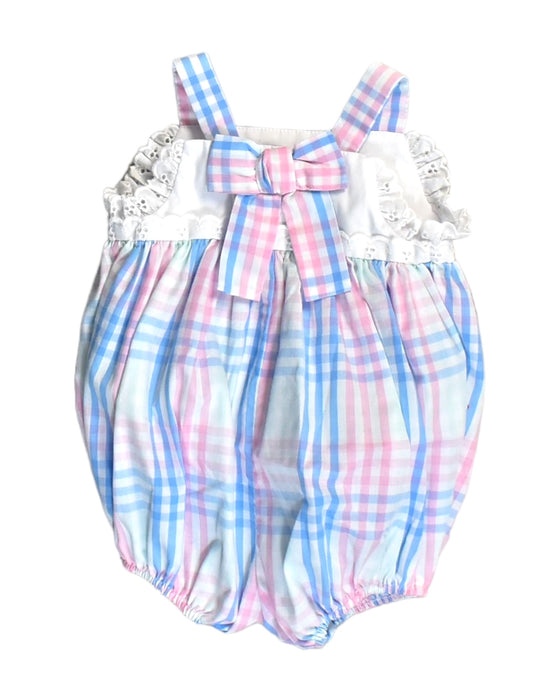 A Multicolour Sleeveless Rompers from The Beaufort Bonnet Company in size 3-6M for girl. (Back View)