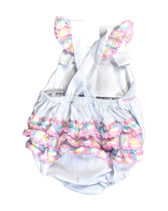 A White Sleeveless Bodysuits from Classic Whimsy in size 6-12M for girl. (Back View)