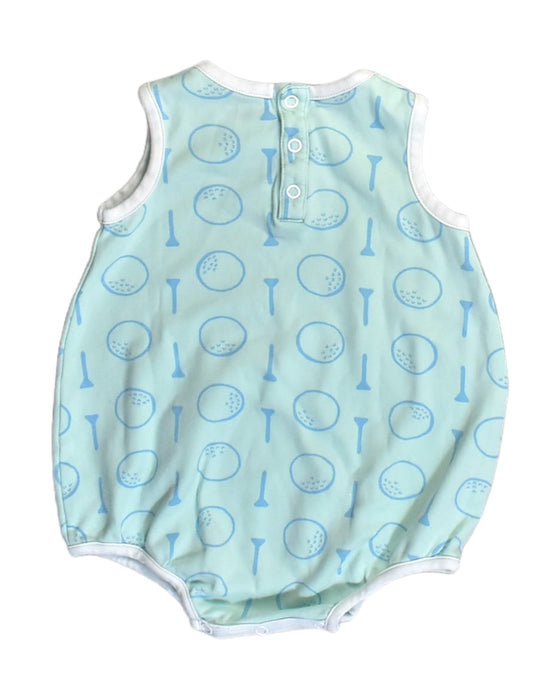A Blue Sleeveless Bodysuits from The Beaufort Bonnet Company in size 6-12M for girl. (Back View)