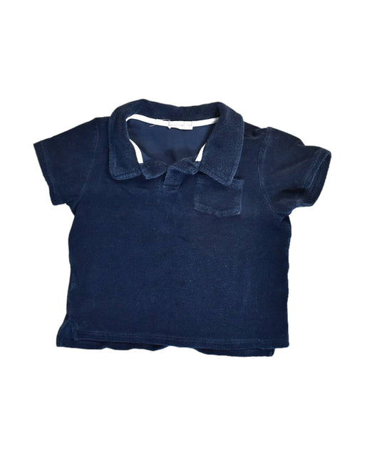 A Blue Short Sleeve Polos from Minnow in size 7Y for boy. (Front View)