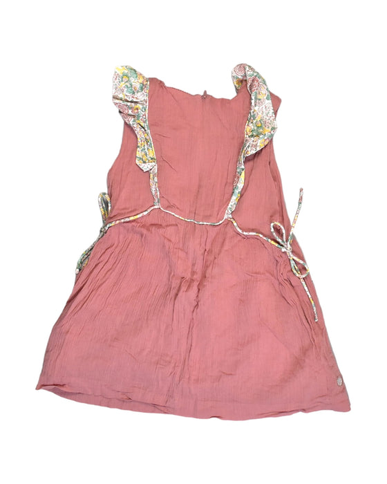A Pink Short Sleeve Dresses from Chateau de Sable in size 3T for girl. (Back View)