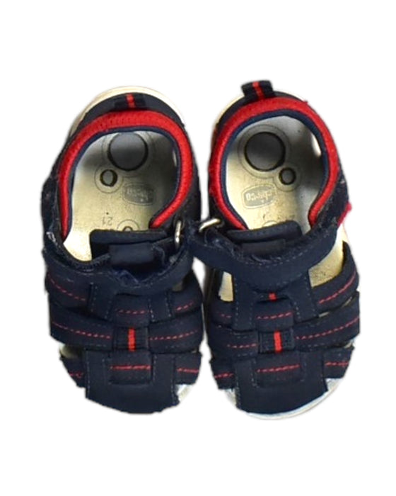 A Blue Sandals from Chicco in size 12-18M for boy. (Back View)