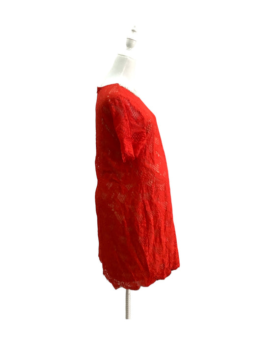 A Red Short Sleeve Dresses from Bove in size M for maternity. (Front View)