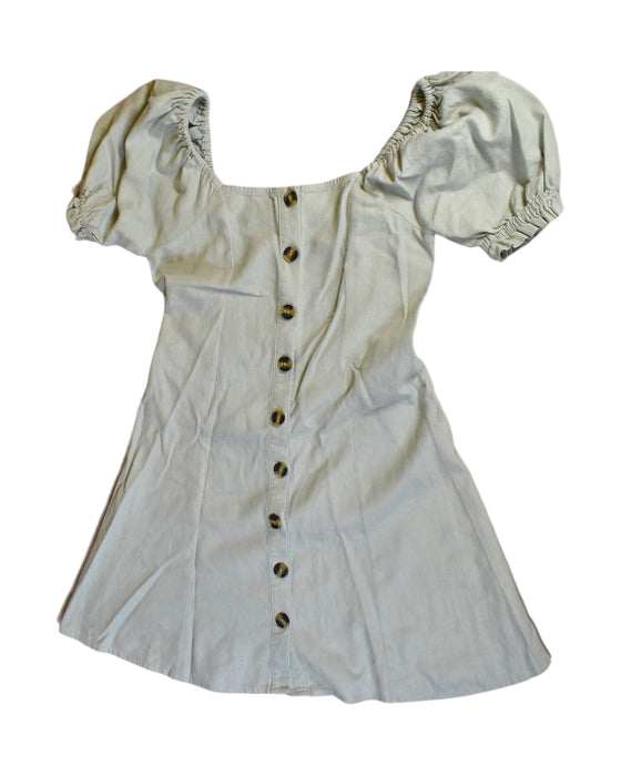 A White Short Sleeve Dresses from Seed in size 12Y for girl. (Front View)