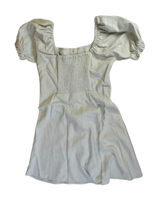 A White Short Sleeve Dresses from Seed in size 12Y for girl. (Back View)
