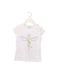 A White Short Sleeve Tops from IKKS in size 3T for girl. (Front View)