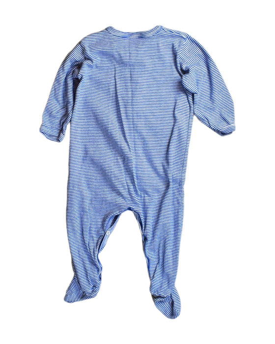 A Blue Onesies from Petit Bateau in size 6-12M for boy. (Back View)
