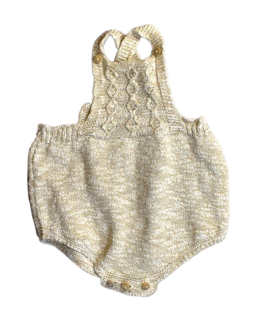 A Beige Sleeveless Bodysuits from Gocco in size 0-3M for girl. (Front View)