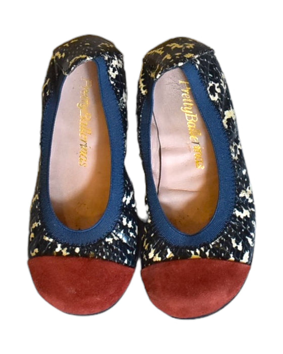 A Blue Flats from Pretty Ballerinas in size 4T for girl. (Back View)