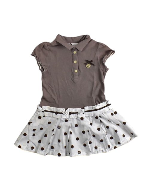 A White Short Sleeve Dresses from GB in size 4T for girl. (Front View)