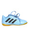 A Blue Cleats/Soccer Shoes from Adidas in size 5T for boy. (Front View)