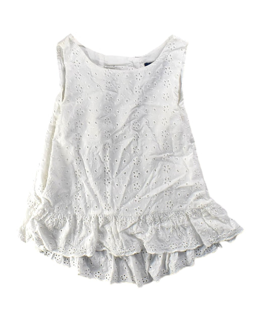 A White Sleeveless Tops from Polo Ralph Lauren in size 10Y for girl. (Front View)