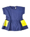 A Blue Short Sleeve Dresses from Our Mini Nature in size 2T for girl. (Front View)