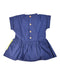 A Blue Short Sleeve Dresses from Our Mini Nature in size 2T for girl. (Back View)