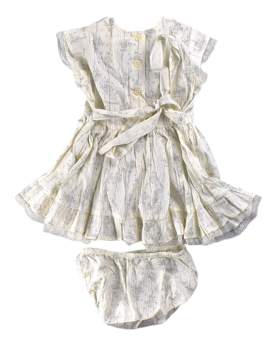 A White Dress Sets from Noralee in size 2T for girl. (Back View)