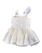 A White Sleeveless Dresses from Noralee in size 4T for girl. (Back View)