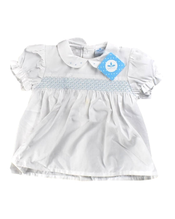 A White Short Sleeve Dresses from Sardon in size 12-18M for girl. (Front View)