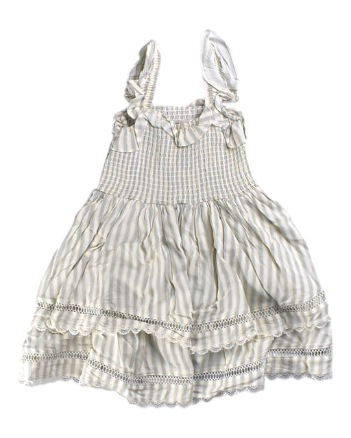 A White Sleeveless Dresses from Noralee in size 2T for girl. (Front View)